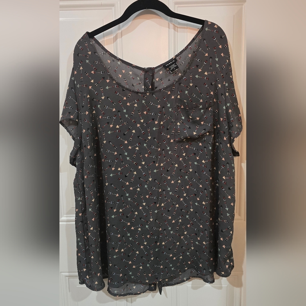 Torrid Gray Blouse Size 3